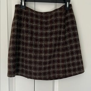 Plaid Brown Skirt